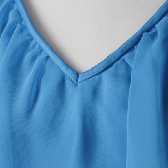 Vintage 60's/70's tea length blue dress - Picture 5 of 8